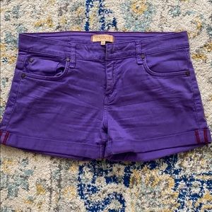 Purple Denim Shorts